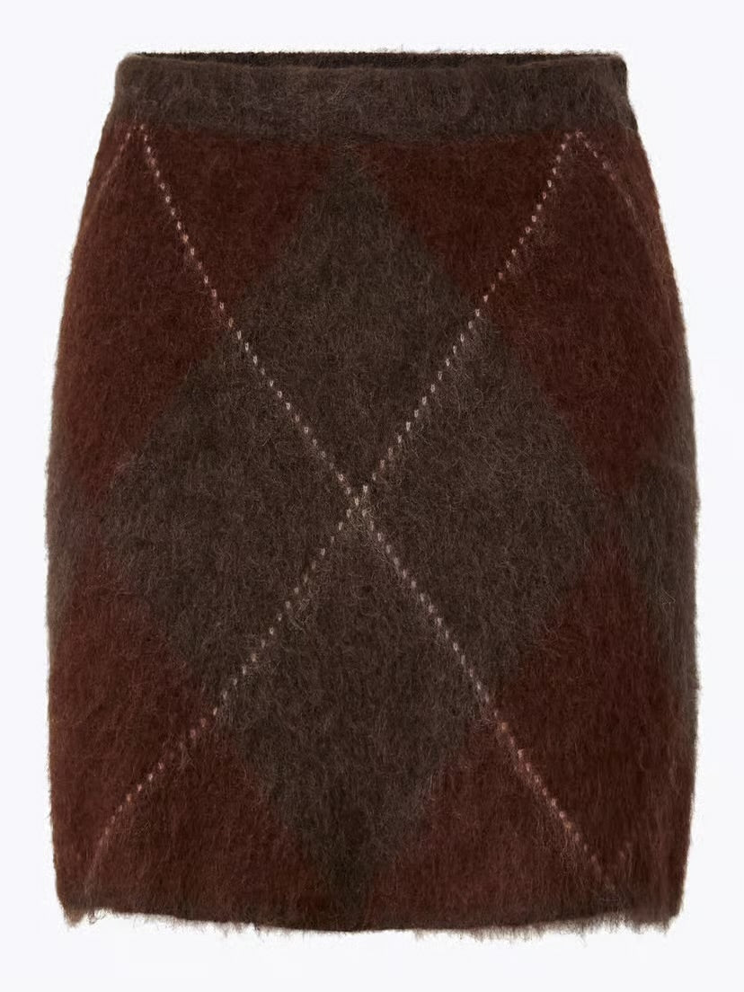 YASARGY HW MOHAIR BLEND KNIT SKIRT S.