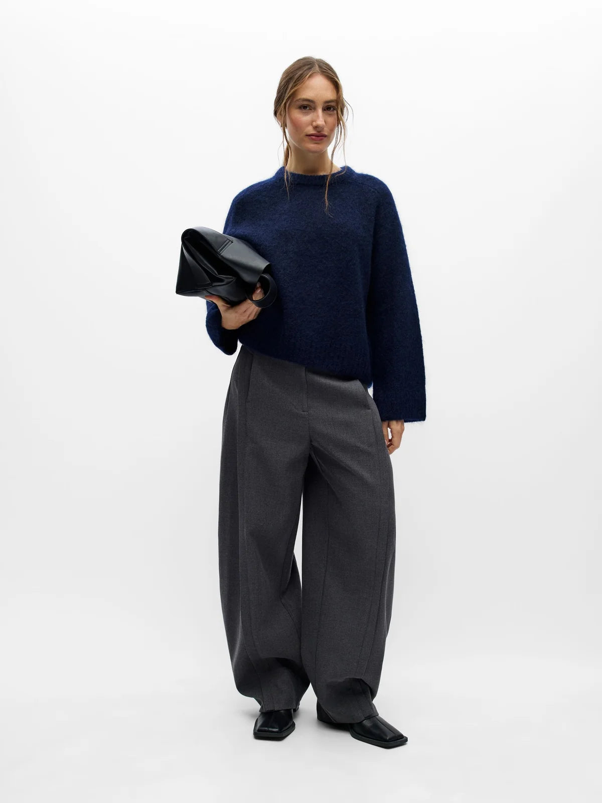 OBJNETE YO L/S LO KNIT PULLOVER 147