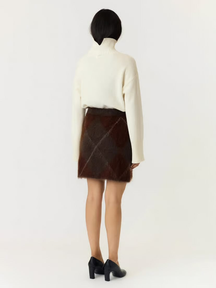 YASARGY HW MOHAIR BLEND KNIT SKIRT S.