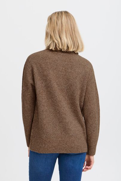 PZASTRA Zipper Roll Neck pullover