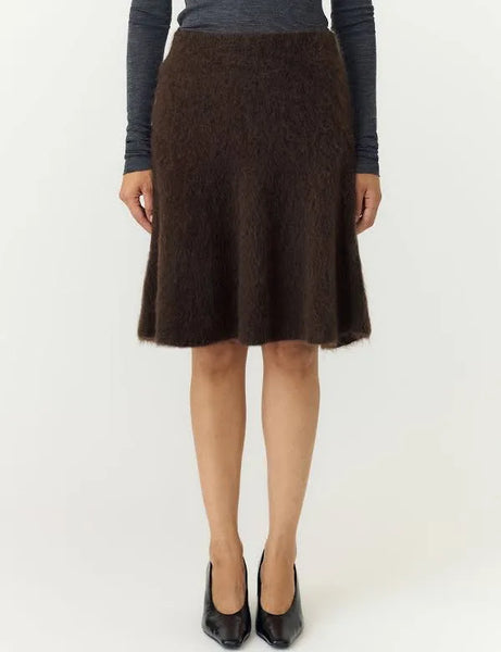 YASTILDE HW MOHAIR BLEND KNIT SKIRT NOOS