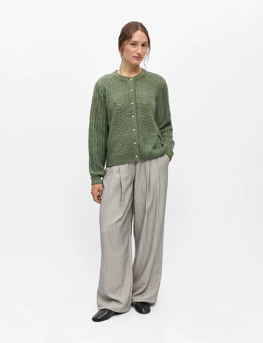 OBJFLORA RE LS KNIT BUTTON CARDIGAN NOOS