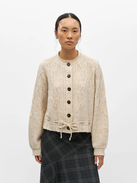 OBJGUNVI L\S RE KNIT CARDIGAN NOOS