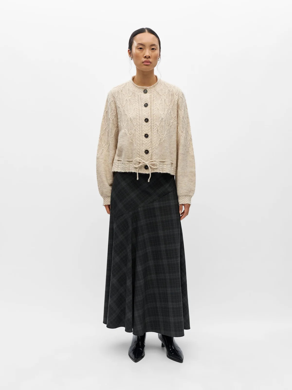 OBJGUNVI L\S RE KNIT CARDIGAN NOOS