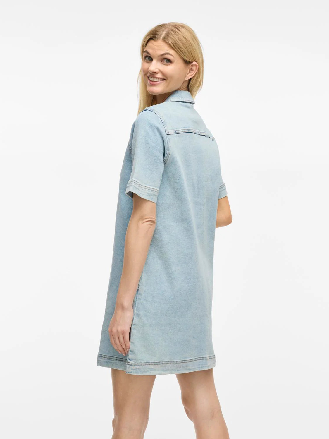 VISOL 2/4 SLEEVE BUTTON DRESS