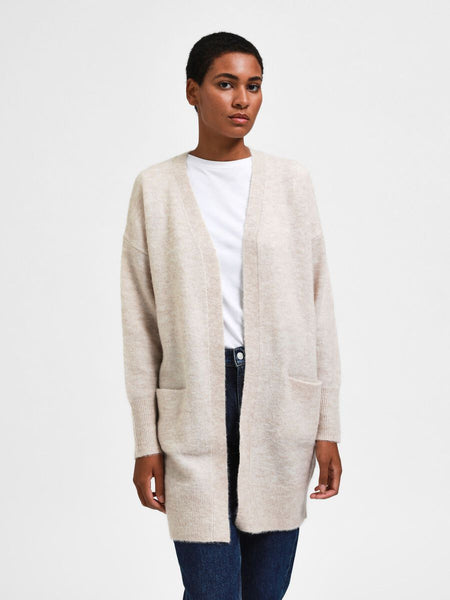 Slflulu knit long cardigan